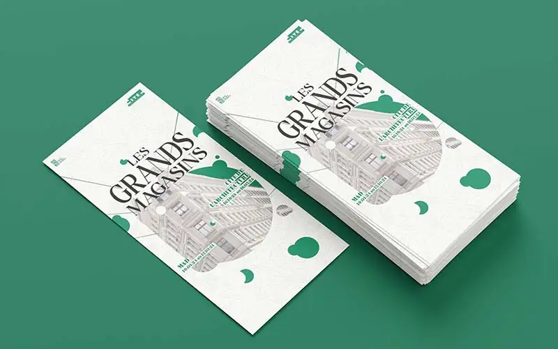 depliant affiche grand magasin Illustrator graphisme