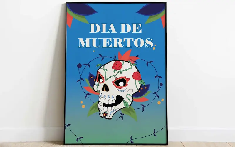 identité visuelle Dia De Muertos illustration graphisme Illustrator