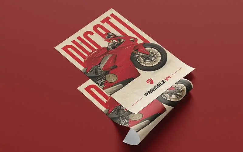 affiche ducati panigale v4 Illustrator graphisme
